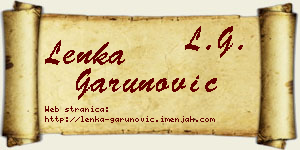 Lenka Garunović vizit kartica
